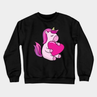 Valentine's Day Unicorn Crewneck Sweatshirt